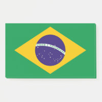 Notas com bandeira do Brasil