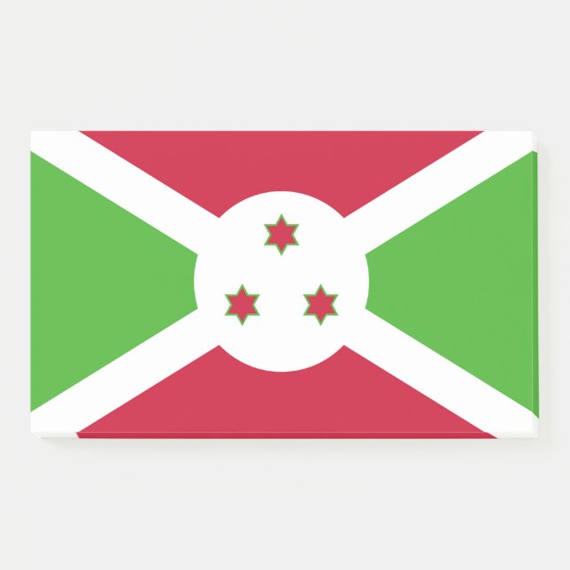 Bloco De Notas Notas com bandeira do Burundi (Frente)