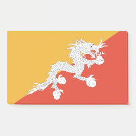 Bloco De Notas Notas com bandeira do Butão