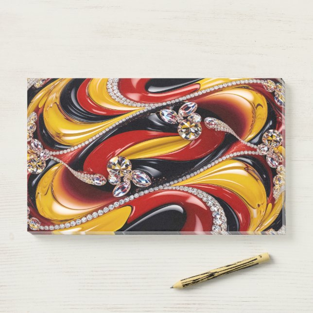 Bloco De Notas Notas com cores belgas (Na mesa)