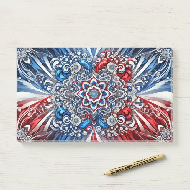 Bloco De Notas Notas com cores francesas (Na mesa)