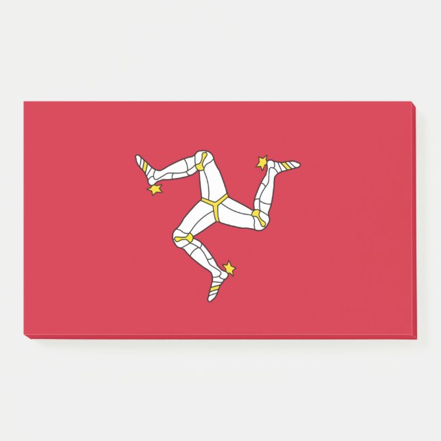 Bloco De Notas Notas com pavilhão da Ilha de Man, Reino Unido (Frente)