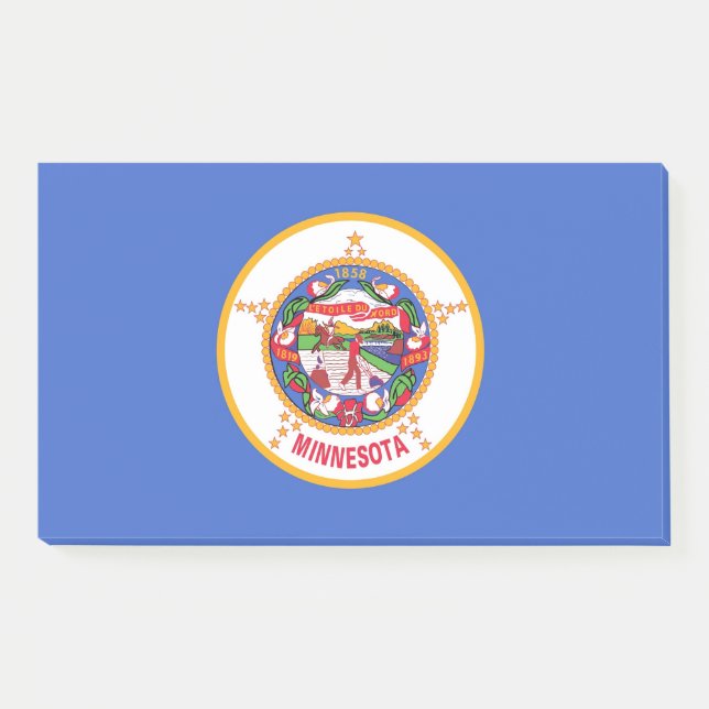 Bloco De Notas Notas com pavilhão de Minnesota, EUA (Frente)