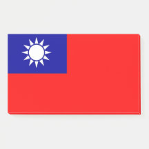 Notas com pavilhão de Taiwan