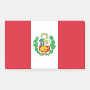 Bloco De Notas Notas com pavilhão do Peru