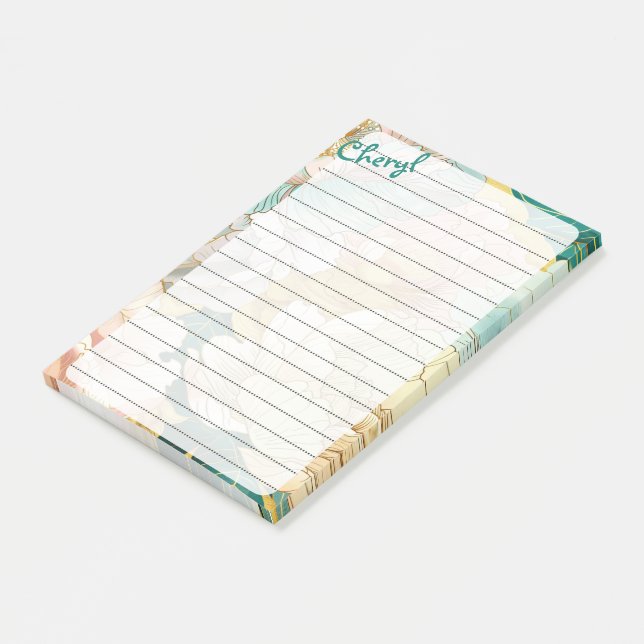 Bloco De Notas Notas da Cherry Blossom School Girl (Inclinado)