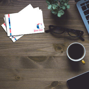 Bloco De Notas Notas da letra C do coral azul monograma