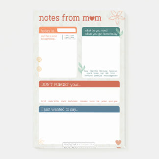 Bloco De Notas Notas da Mamãe Post It