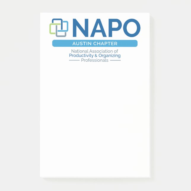Bloco De Notas Notas da NAPO Austin Post-It® (Frente)