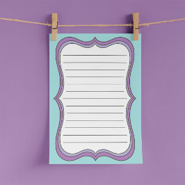 Bloco De Notas Notas da Pós-it® das Linhas Enquadradas