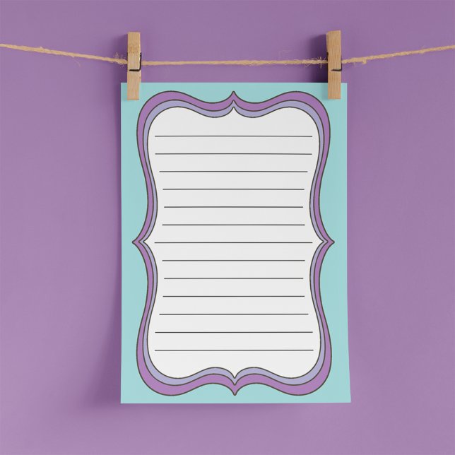 Bloco De Notas Notas da Pós-it® das Linhas Enquadradas (Criador carregado)