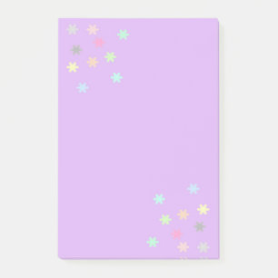 Bloco De Notas Notas da Pós-it® do Pastel Snowflakes