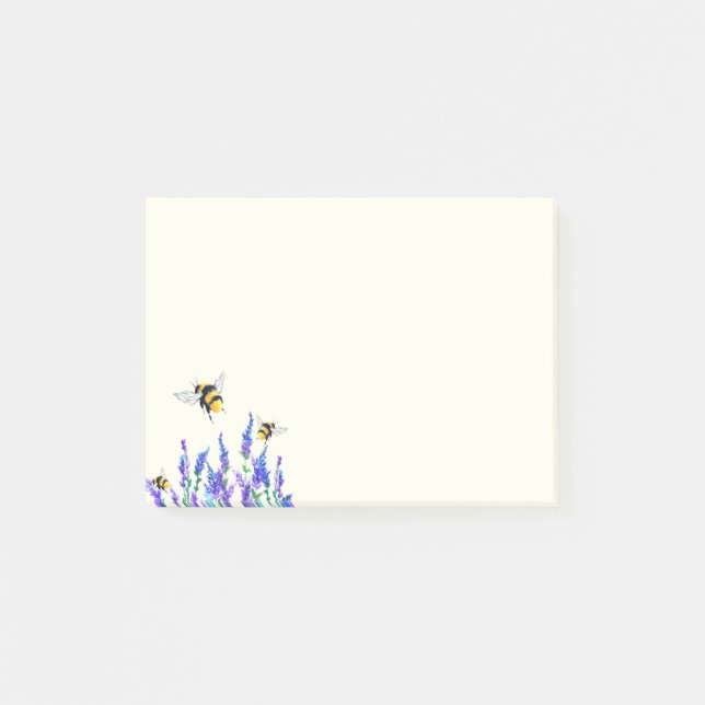 Bloco De Notas Notas da primavera Bee Post-it® (Frente)
