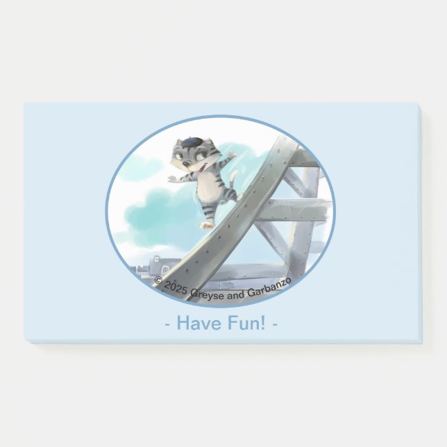 Bloco De Notas Notas da torre Eiffel de 10" x 6" - Divertido (Frente)