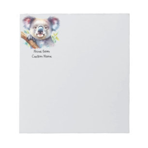 Bloco De Notas Notas Da Watercolor Koala Bear Art Australiana