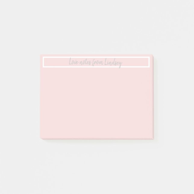 Bloco De Notas NOTAS DE AMOR PERSONALIZADAS Notas de Posto (Frente)