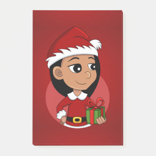 Bloco De Notas Notas de animação da menina de Natal