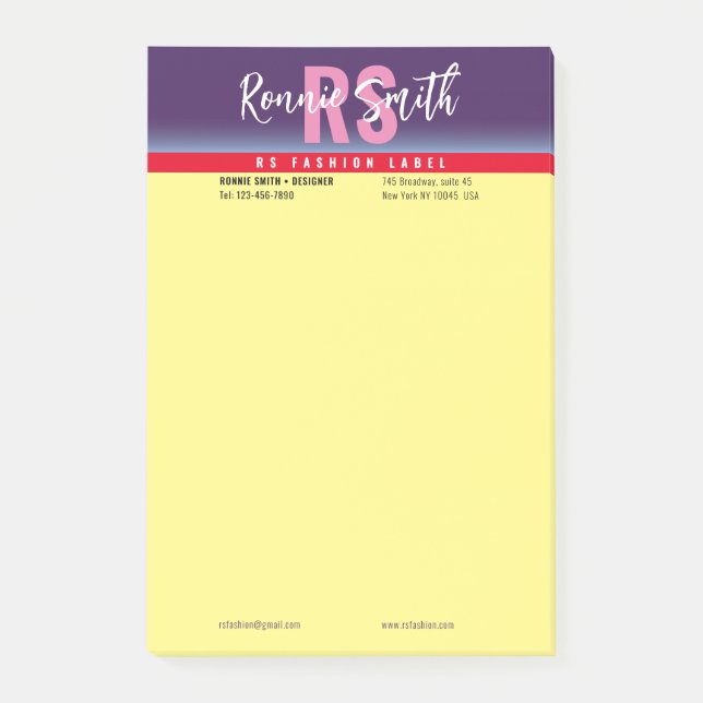 Bloco De Notas Notas de Assinatura (Frente)