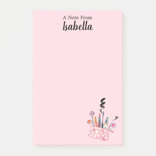 Bloco De Notas Notas de Beleza de Maquiagem (Frente)