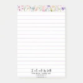 Bloco De Notas Notas de bíblia Eu Caminharei De Fé