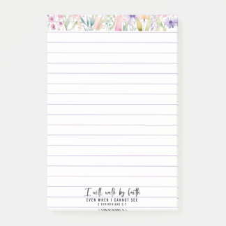 Bloco De Notas Notas de bíblia Eu Caminharei De Fé