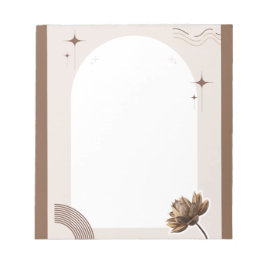 Bloco De Notas Notas de Boho Minimalistas Brown Personalizáveis