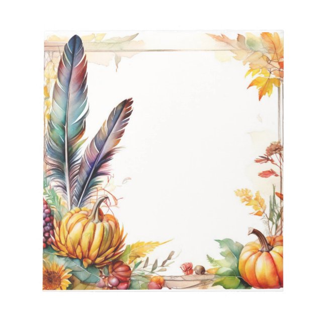 Bloco De Notas Notas de colheita do outono (Frente)