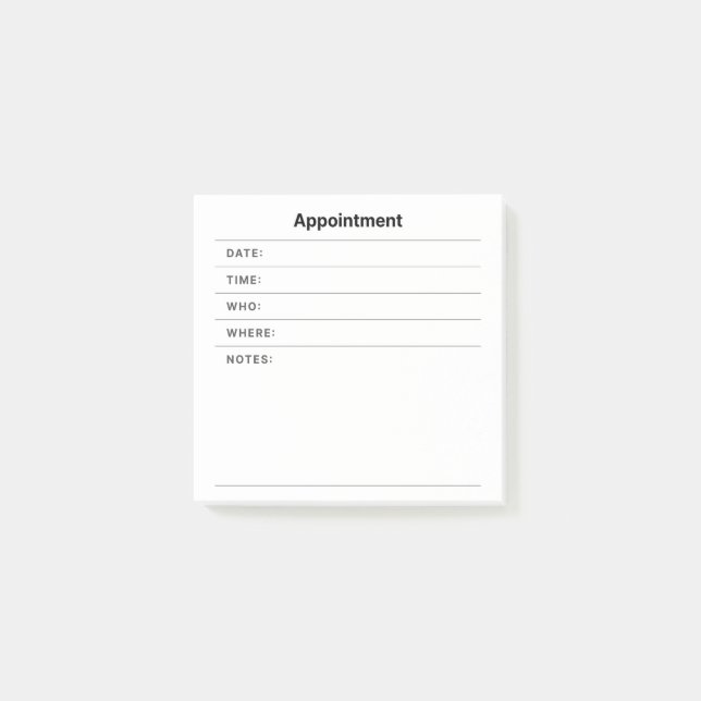 Bloco De Notas Notas de Compromisso (Frente)