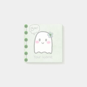 Bloco De Notas Notas de Design de Cores de Água Cuta Girly Ghost
