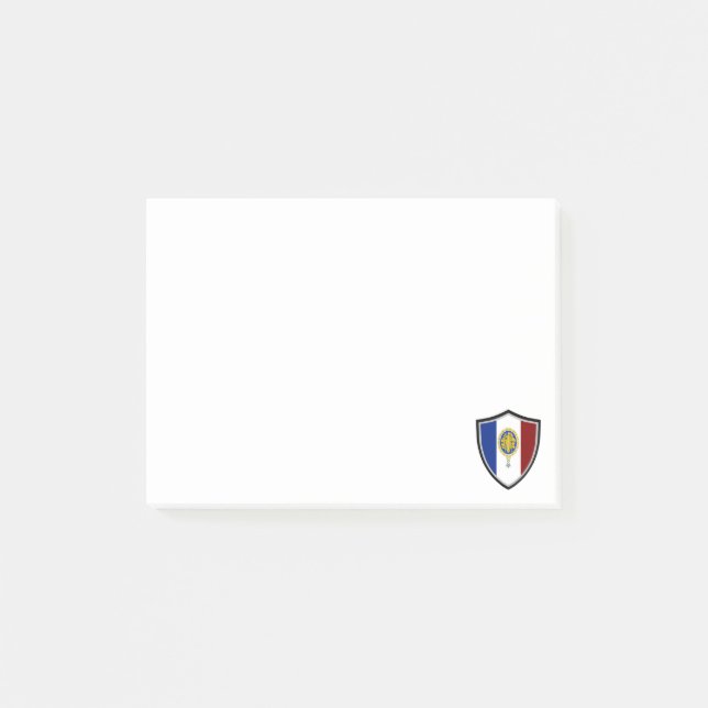 Bloco De Notas Notas de emblema francês (Frente)