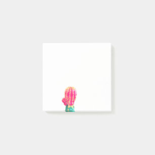 Bloco De Notas Notas de Foto do Cactus Rosa