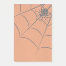Notas de Halloween de Teia de Aranha e Aranha Pret