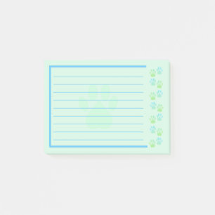 Bloco De Notas Notas de impressão azul e verde
