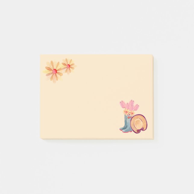 Bloco De Notas Notas de Jardinagem Floral (Frente)