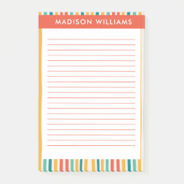 Bloco De Notas Notas de Linhas Coloridas