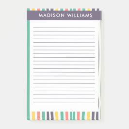 Bloco De Notas Notas de Linhas Coloridas