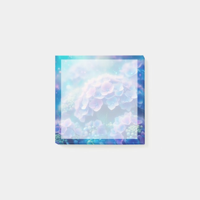 Bloco De Notas Notas de Mesa Hydrangea Sonhadora - Notas Adesivas (Frente)
