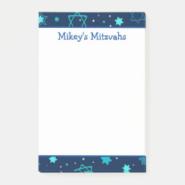 Bloco De Notas Notas de Mitzvah - Estrela Azul de Davi