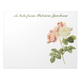 Bloco De Notas Notas de monograma personalizadas da Vintage Fllow