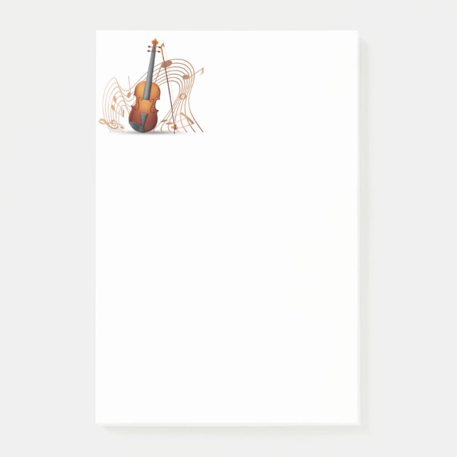 Bloco De Notas Notas de Música Postam Notas (Frente)