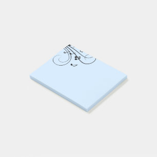 Bloco De Notas Notas de música rico Notas de Posto azuis