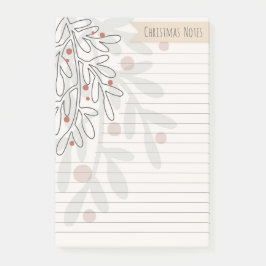 Bloco De Notas notas de Natal desenho abstrato de visco