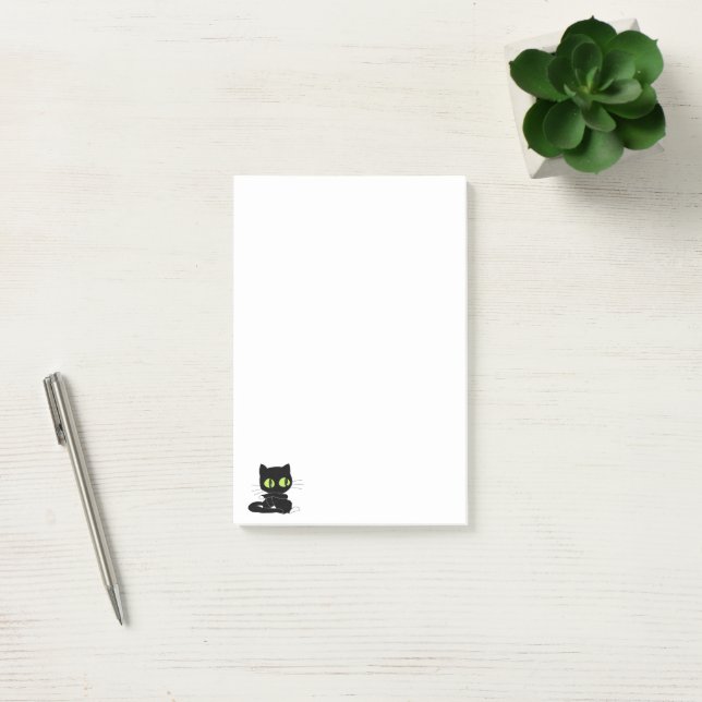 Bloco De Notas Notas de Olhos Verdes de Gata Preta (Escritótio)