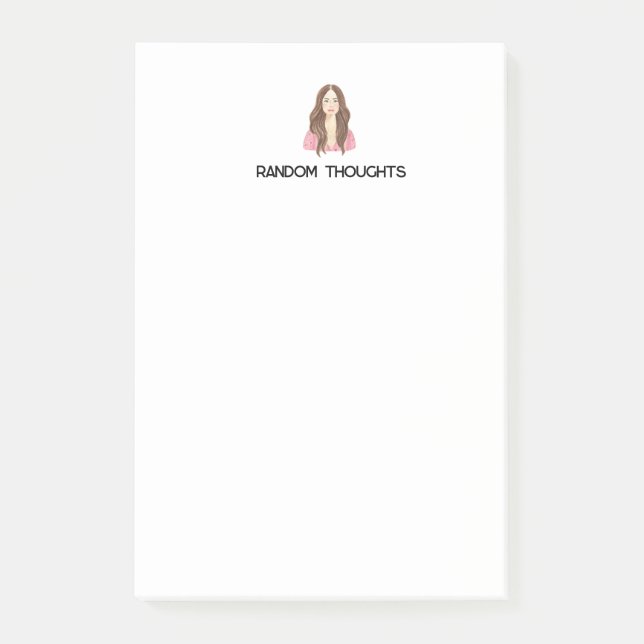 Bloco De Notas Notas de Pensamentos Aleatórios (Frente)