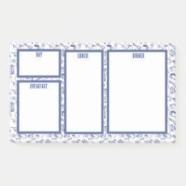 Bloco De Notas Notas de Planejamento de Refeições da Família de C