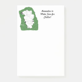 Bloco De Notas Notas de Pós-Ti® de Relaxamento Samoyed, 4" x 6"