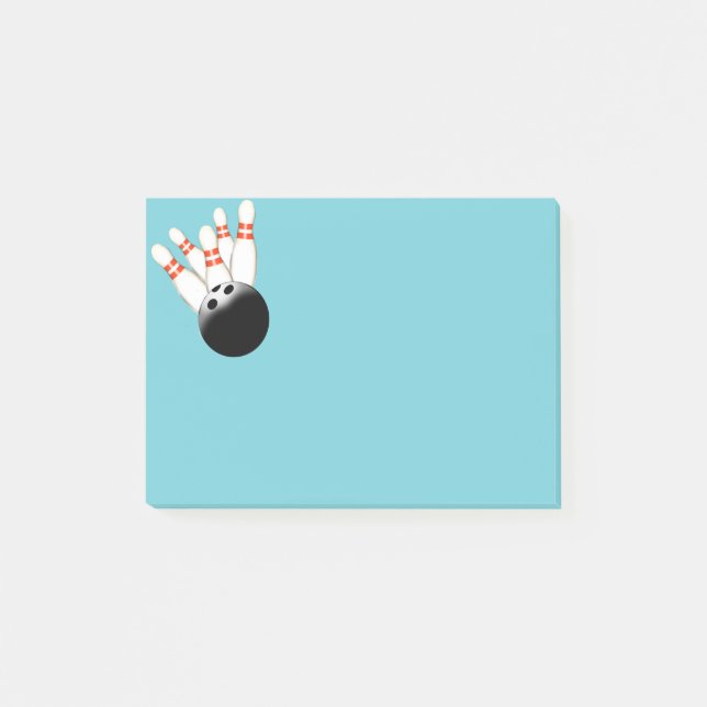 Bloco De Notas Notas de post-it da boliche (Frente)