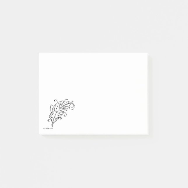 Bloco De Notas Notas de post-it da caneta de Quill (Frente)
