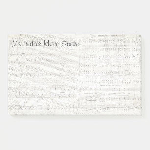 Bloco De Notas Notas de post-it da extra grande da música