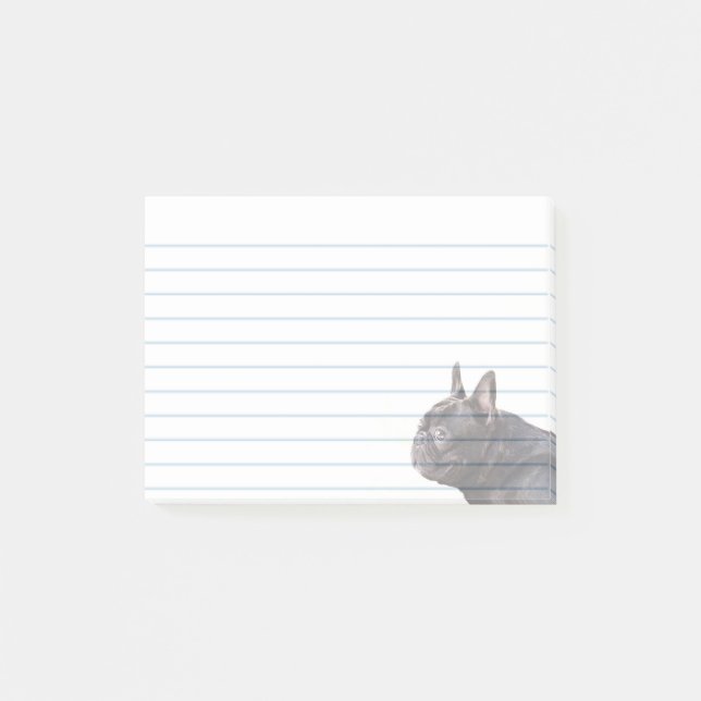 Bloco De Notas Notas de post-it do buldogue francês (Frente)